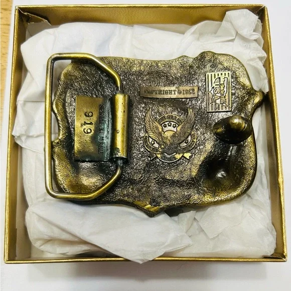 Vintage Great American Buckle Co 1980’s country music belt buckle. #919 - Picture 2 of 3